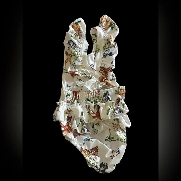 Baby Girl Ruffled Cap Sleeve Romper with Self-tied Headband 2pcs Outfit - Picture 4 of 8